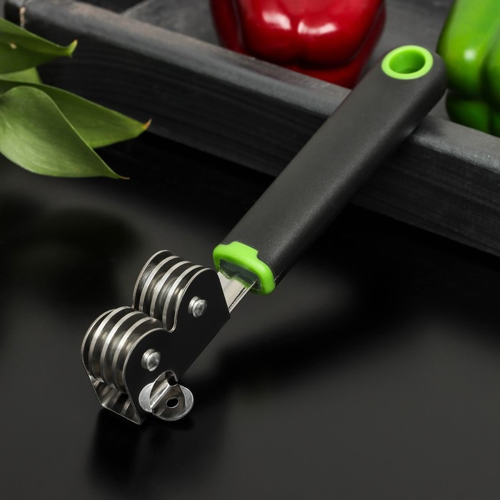 Точилка для ножей Доляна Lime, 18,3×3,5 см, цвет чёрно-зелёный фото 1 — Posudio