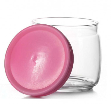 Банка 3 шт 500 мл с розовой пластиковой крышками Pasabahce Cesni 43003/ &mdash; Posudio