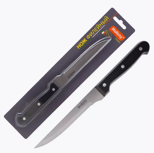 Нож с пластиковой рукояткой СLASSICO MAL-04CL  филейный  12,7см. фото 1 &mdash; Posudio