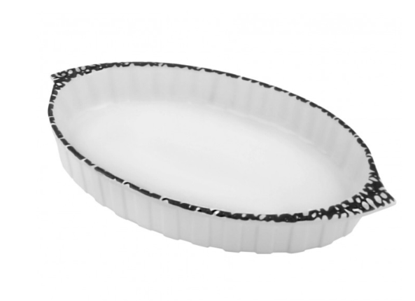 142-102 Овальное блюдо для запекания 38см в под.уп.(х8)Фарфор фото 1 — Posudio