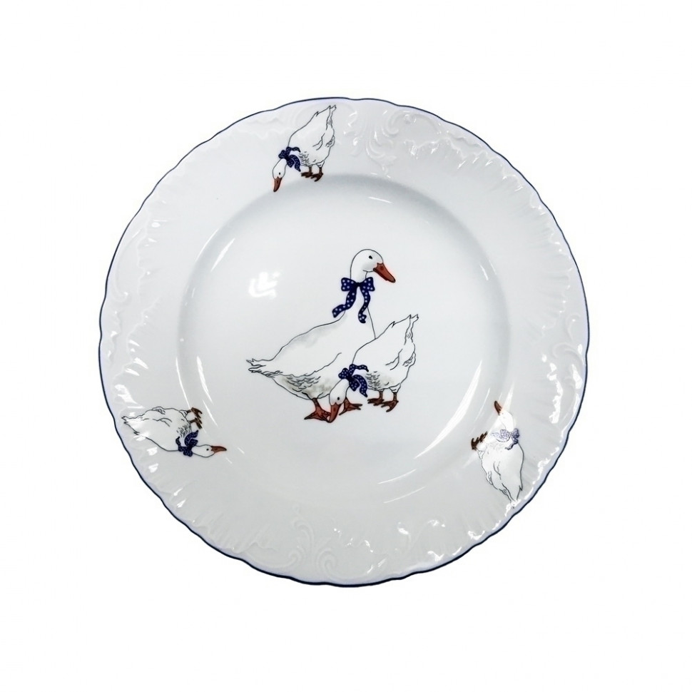 Блюдо круглое 29см Cmielow Rococo Гуси 0032090E280 фото 1 — Posudio