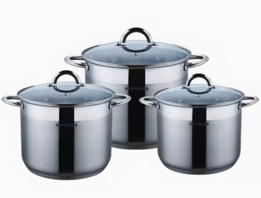 HM 6699 набор кастрюль.нерж.сталь 6 пр. — Posudio