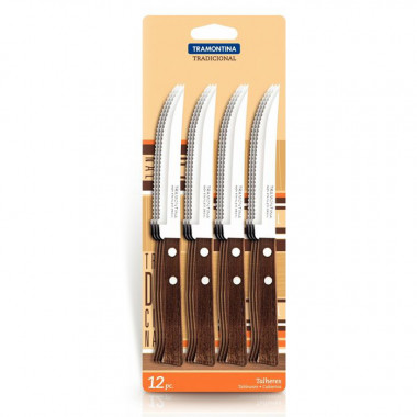 Набор ножей д/стейка 12,5см. 12шт. блистер  Tradicional — Posudio