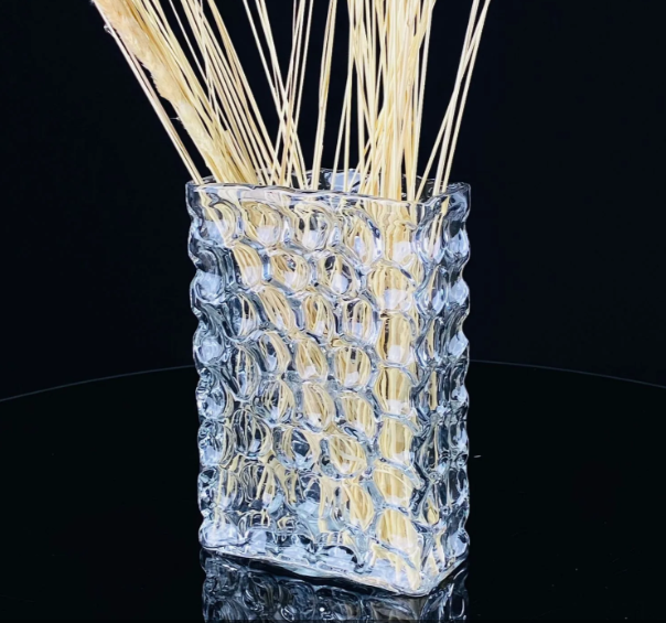 Декоративная ваза для цветов из стекла 19 см в под/упак (х8) 200-091 фото 1 — Posudio