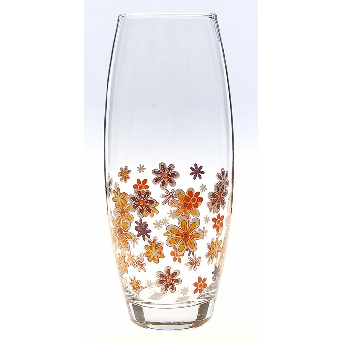 Ваза 260 мм (ОРАНЖЕВЫЕ ЦВЕТЫ) Pasabahce Flora 43966SLB2 фото 1 — Posudio