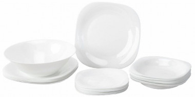 Столовый набор НЕО КАРИН БЕЛЫЙ 19пр. — Posudio