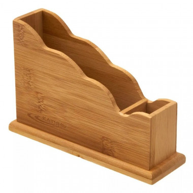 Салфетница + зубочистки бамбук 16,7*5*11,5см №3 &mdash; Posudio