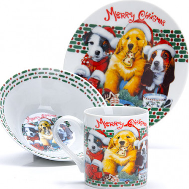 Набор детский 3 пр. "Собачка" &mdash; Posudio