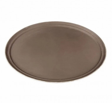 Поднос кругл полипр. прорез коричн  28см P.L. — Posudio
