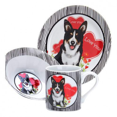 Набор детский 3 пр. "Собачка" &mdash; Posudio