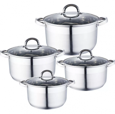 Набор Кастрюль 8пр нжс стекл. крыш.  (BERGNER) &mdash; Posudio