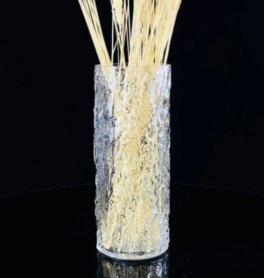 Декоративная ваза для цветов из стекла 24 см в под/упак (х24) 200-073 — Posudio