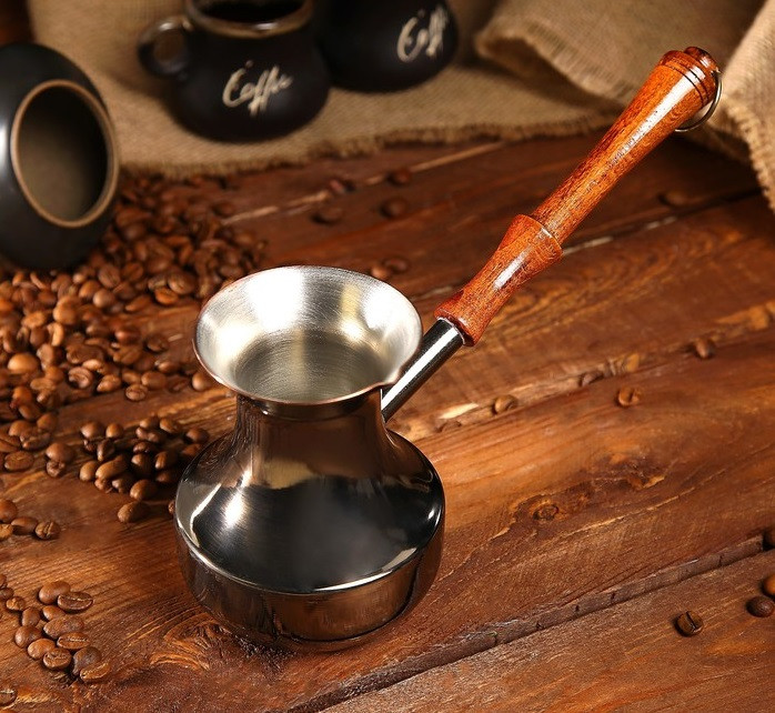 Турка  для кофе медная "ОРНАМЕНТ" 0,4л фото 1 &mdash; Posudio