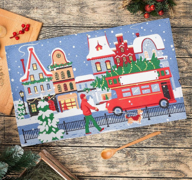 Полотенце Доляна&quot;Праздник в городе&quot; 35*60см.(100%хл.) — Posudio