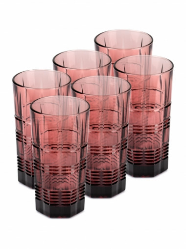 Набор стаканов  ДАЛЛАС ЛИЛАК  380мл высокие — Posudio