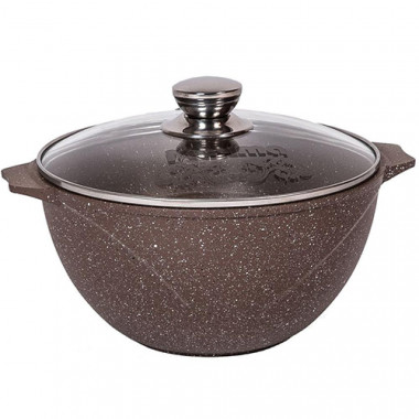 Казан для плова 5,0л. Гранит brown АП &mdash; Posudio