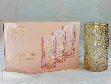 Набор из 6 стаканов 340мл. в под.уп.(х6)Стекло 200-005 — Posudio