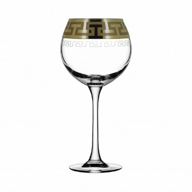 Набор фужеров 6шт &quot;Эдем&quot; с рис. &quot;Греческий узор&quot; (Гусь Хрусталь) GE03-1688 — Posudio