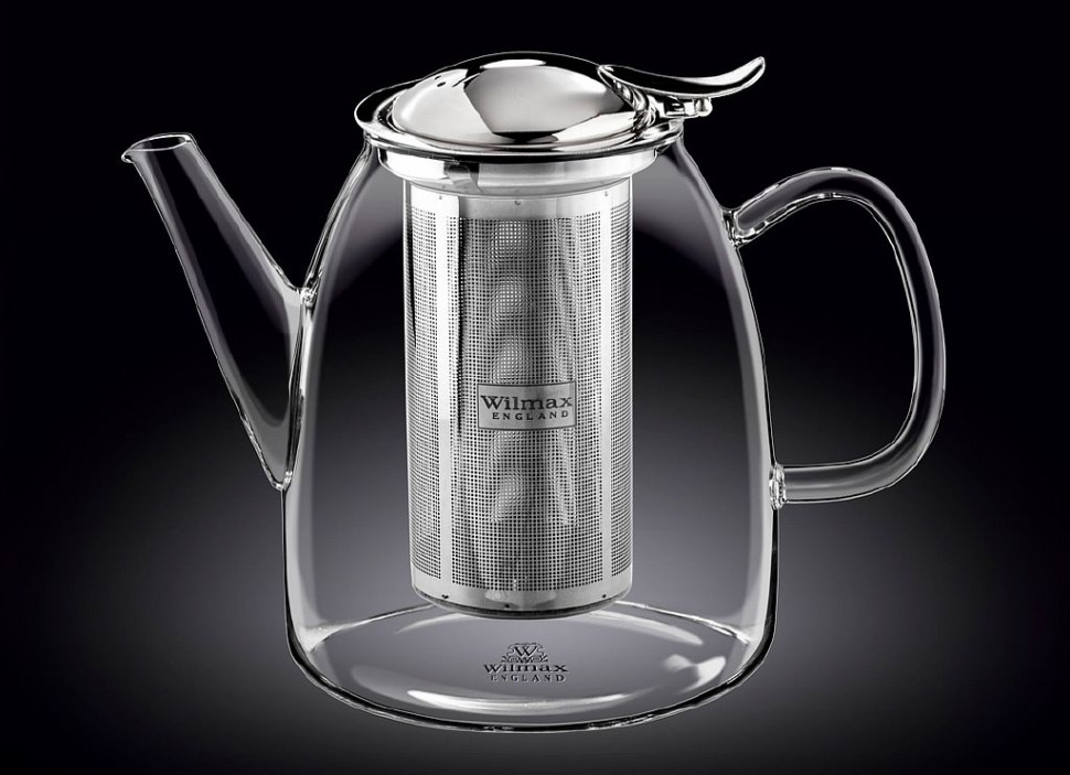 Чайник заварочный 600мл термостекло Wilmax Thermo WL-888807/А фото 1 — Posudio