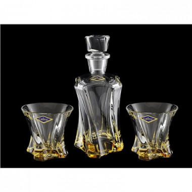 Набор для виски графин+2стакана Aurum-Crystal КООПЕР Амбер 8099999972S973163S9H — Posudio