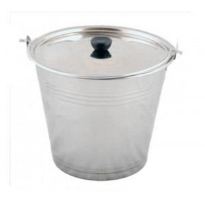 Ведро 7,0л с/к нерж, КАТУНЬ AST-002-ВД-07 — Posudio