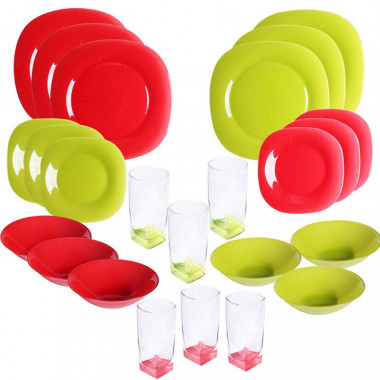 Столовый сервиз 24 предмета Luminarc Colorama Mix&amp;Match N1008 — Posudio