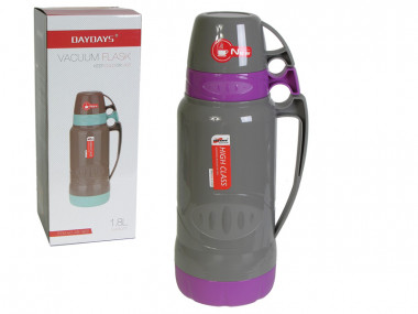 Термос 1.8л пласт. колба стекл. 2 чашки АВ1800 — Posudio