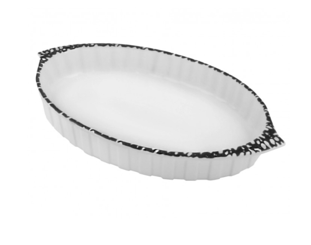 142-100 Овальное блюдо для запекания 27см в под.уп.(х16)Фарфор фото 1 — Posudio