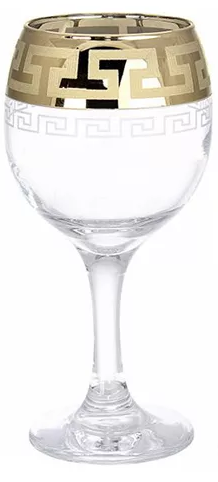 абор фужеров 6шт &quot;Эдем&quot; с рис. &quot;Греческий узор&quot; (Гусь Хрусталь) GE03-1689 — Posudio