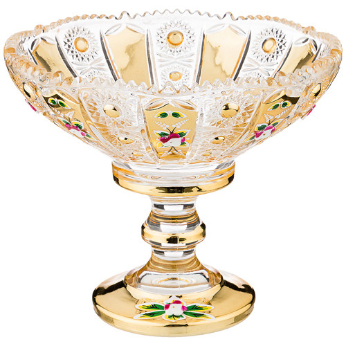 Конфетница  "GOLD GLASS" 14*14см. фото 1 — Posudio