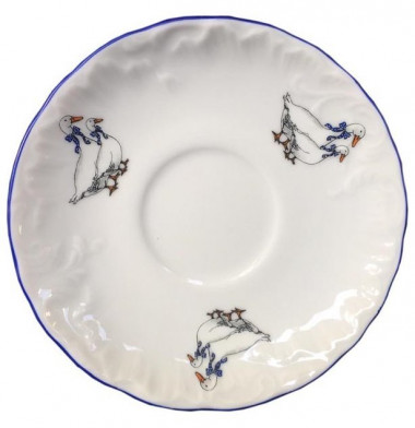 Блюдце 12,5см Cmielow Rococo Гуси 0030290E280 &mdash; Posudio