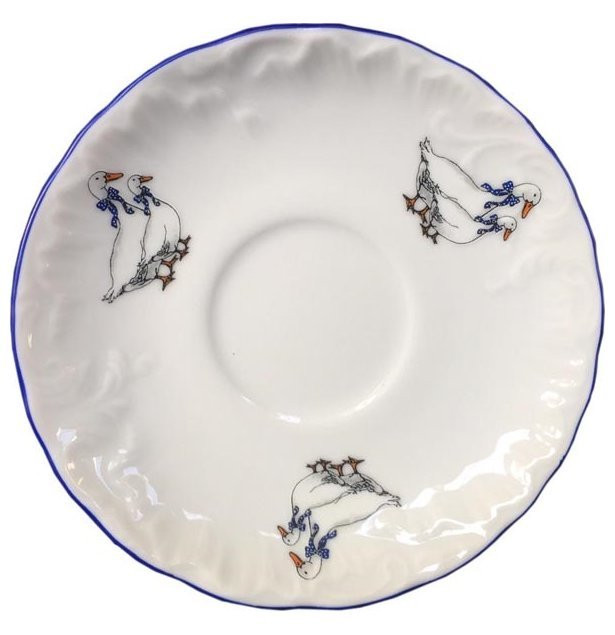Блюдце 12,5см Cmielow Rococo Гуси 0030290E280 фото 1 &mdash; Posudio