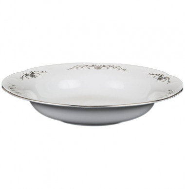 Тарелка глубокая 22,5см  Камелия "Серый орнамент" &mdash; Posudio
