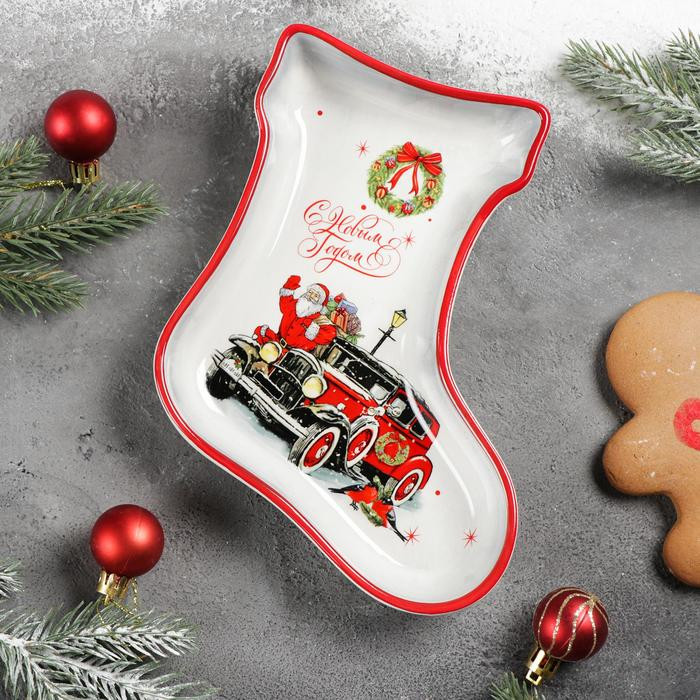 Блюдо сервировочное Доляна «С Новым годом», 15×15 см фото 1 &mdash; Posudio