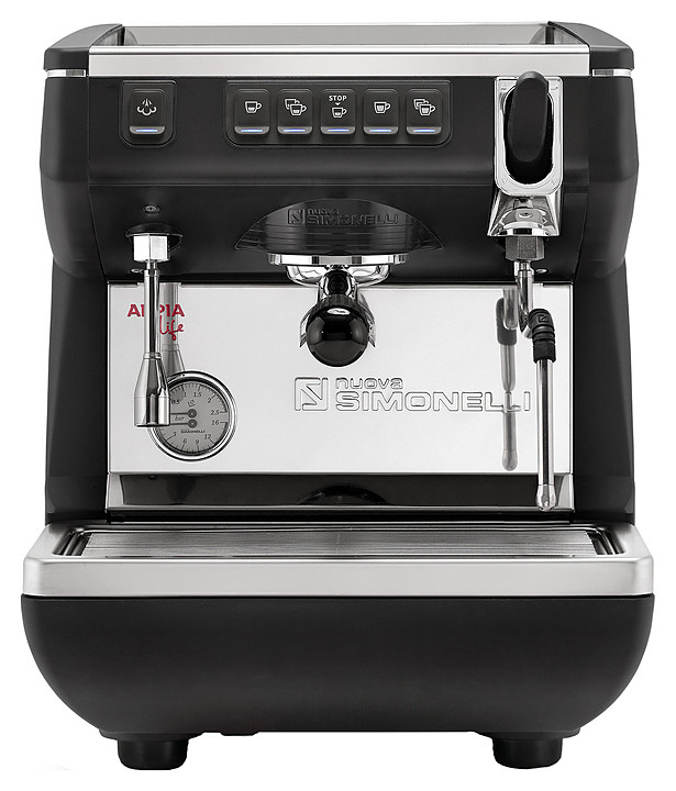 Кофемашина Nuova Simonelli Appia Life 1Gr V черная, высокая группа, автомат фото 1 — Posudio