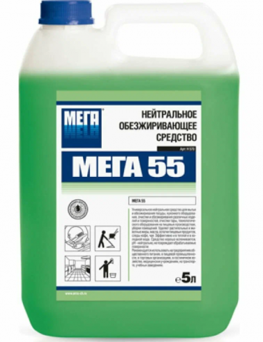 МЕГА 55 Нейтральное обезжиривающее ср-во 5л/3 &mdash; Posudio