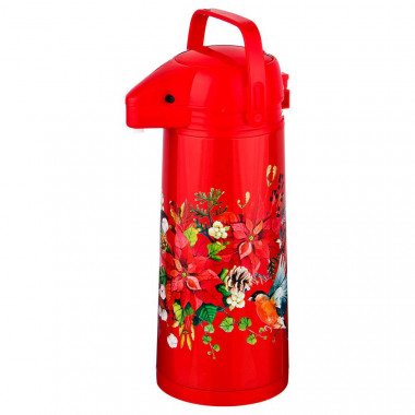 Термос AGNESS со стеклянной колбой и помпой 1,9л &mdash; Posudio