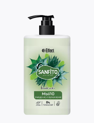 Эффект мыло жидкое для мытья рук  Сочное алоэ 1л Sanfito — Posudio