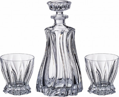 Набор для виски графин+2стакана Aurum-Crystal Плантика 8099999999V443623S9Y — Posudio