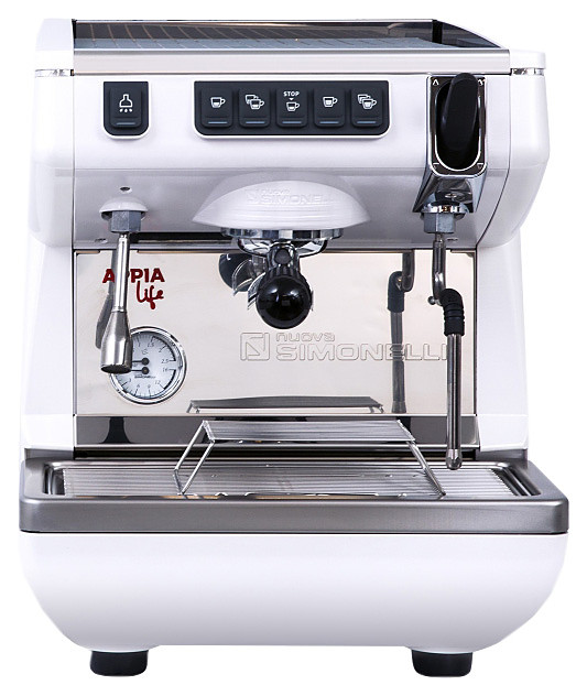 Кофемашина Nuova Simonelli Appia Life 1Gr V белая, высокая группа, автомат фото 1 — Posudio