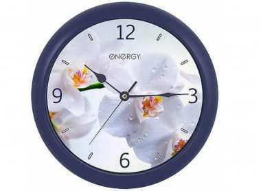 Часы настенные кварцевые ENERGY  модель ЕС-110 орхидея &mdash; Posudio