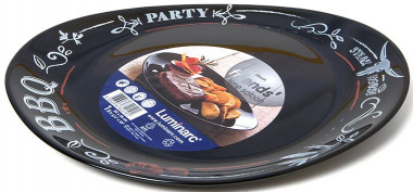 Тарелка для стейка 30x25.5см Luminarc Friends Time Black N2172 &mdash; Posudio