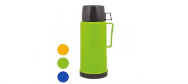 Термос Mallony 2644H, 1 л, стекло (цв.синий, зелен.,оранж.) &mdash; Posudio