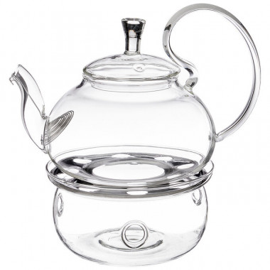 Заварочный чайник 600мл с фильтром из нжс и стекл подстав Агнесс &mdash; Posudio