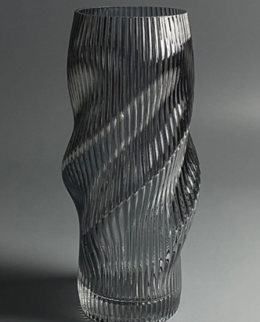 Декоративная ваза для цветов из стекла в под/упак (х6) 200-180 — Posudio