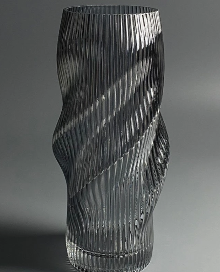 Декоративная ваза для цветов из стекла в под/упак (х6) 200-180 фото 1 — Posudio