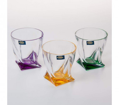 Стакан для виски ассорти 340мл (6шт ) Crystal Bohemia 802KE540AC0063206S9S &mdash; Posudio