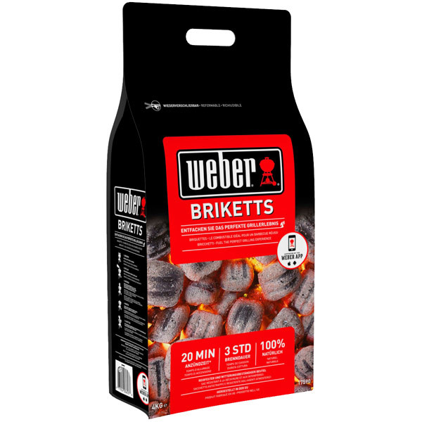Угольные брикеты WEBER 4кг фото 1 — Posudio