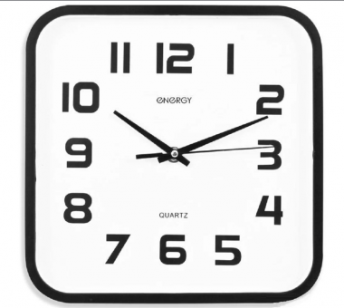 Часы настенные кварцевые ENERGY  модель ЕС-08 квадр. &mdash; Posudio