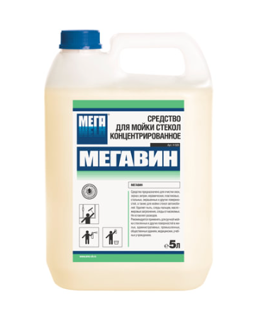 МЕГАВИН ср-во для мойки стекол концентрат 5л/3 &mdash; Posudio